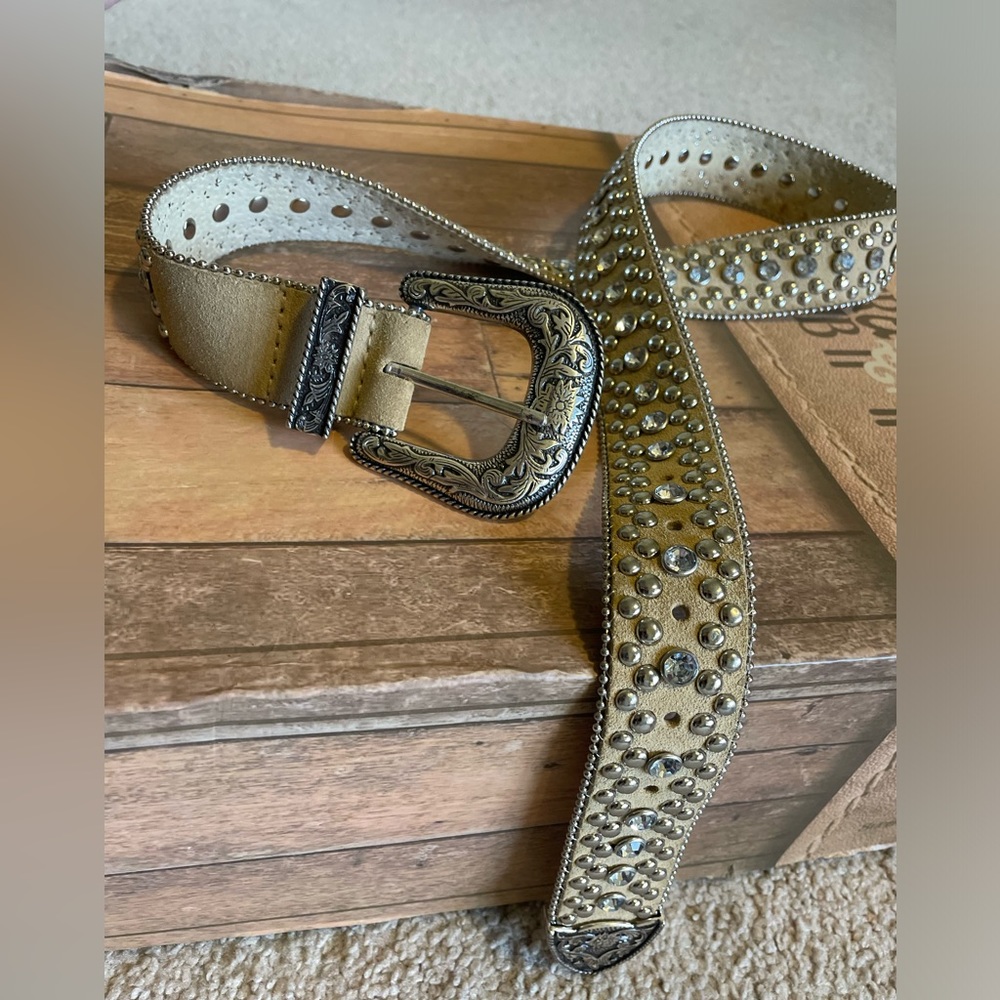 Guess Rhinestone Western Belt
